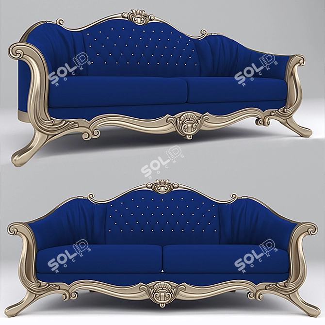 Mondelux Classic Sofa - 97x190x91cm 3D model image 1