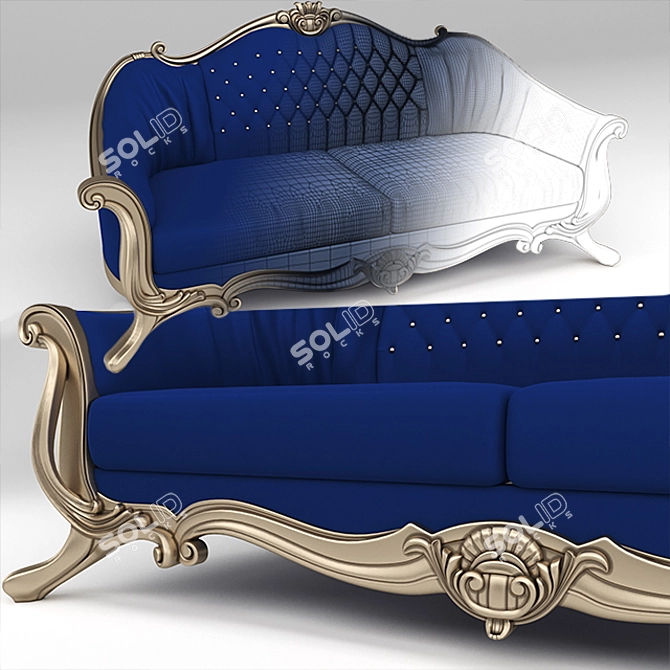 Mondelux Classic Sofa - 97x190x91cm 3D model image 2