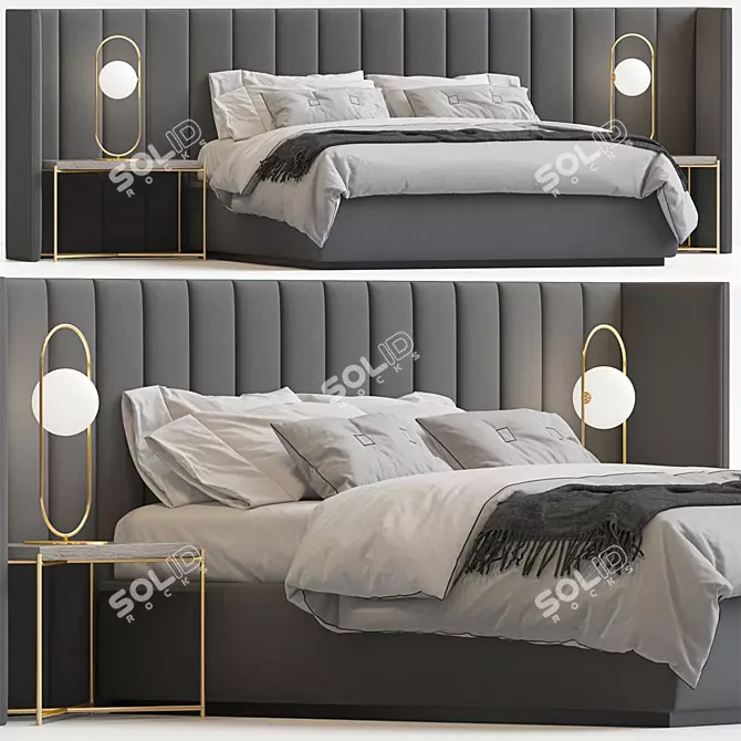 Gorgeous Provence Bed Set 3D model image 1