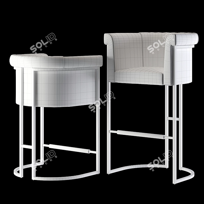 Modern Diolite Bar and Counter Stools 3D model image 3