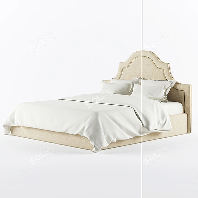 Title: Marko Kraus Amelia Bed 180 - Elegant and Spacious 3D model image 1