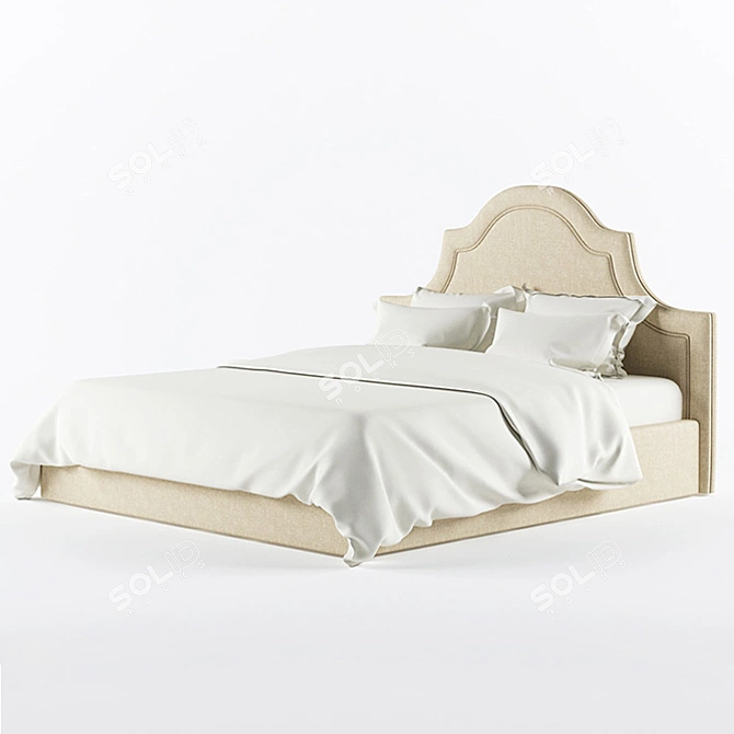 Title: Marko Kraus Amelia Bed 180 - Elegant and Spacious 3D model image 2
