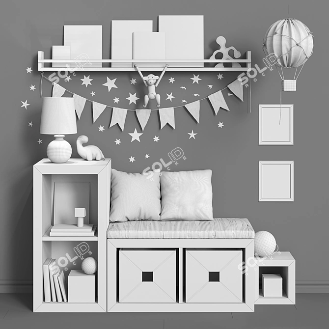 Modular Furniture & Toy Set 3D model image 3