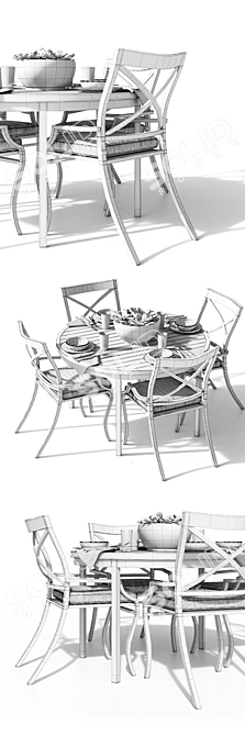 Canyon Metal Spring Dining Set 3D model image 3