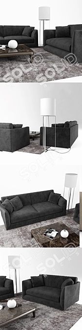 Italian Luxury: CTS Salotti Open Sofas 3D model image 2