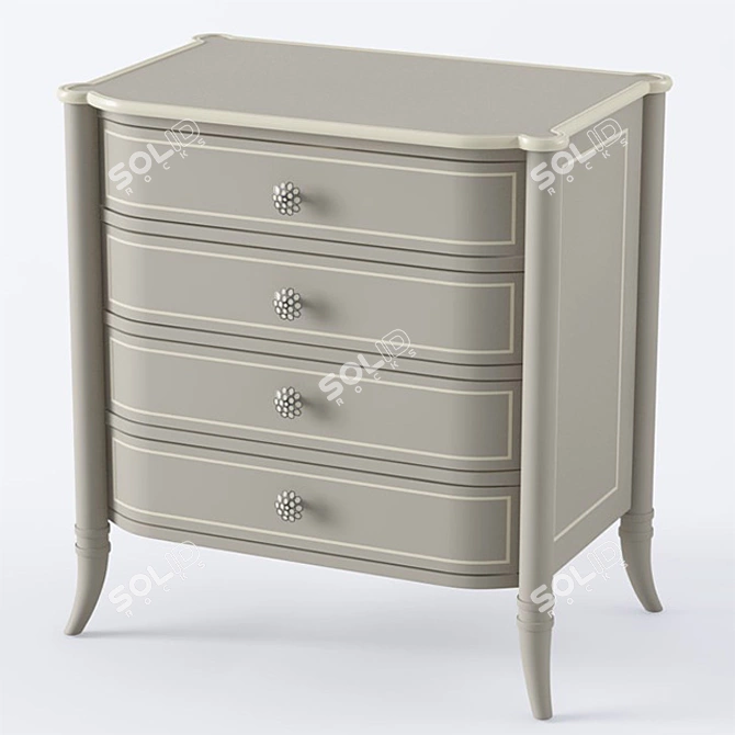 Caracole Classic Nightstand in Mademoiselle Design 3D model image 1