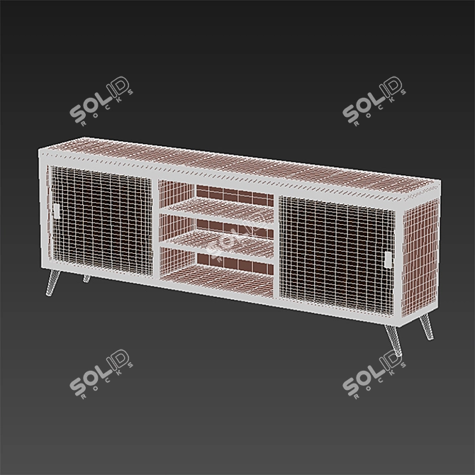 Elegant Entryway Console Table 3D model image 2