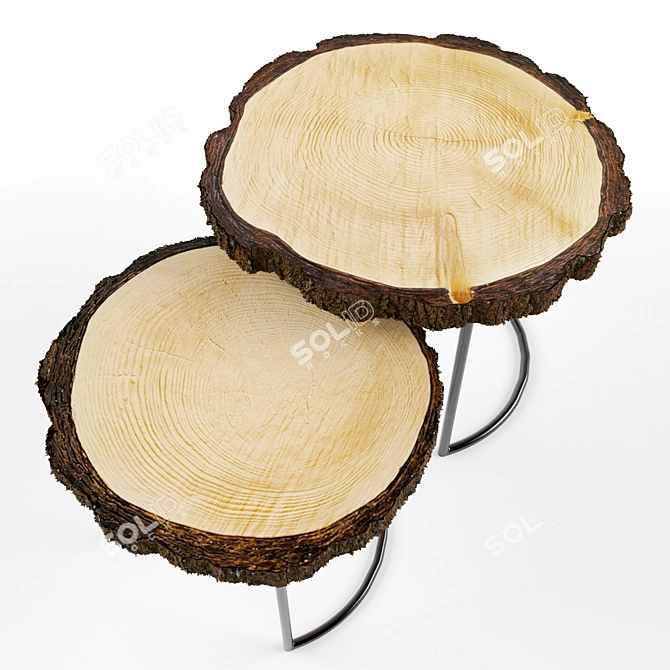 Sleek Slab Coffee Tables 3D model image 2