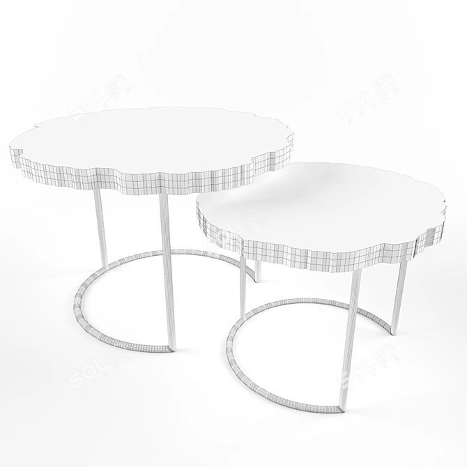 Sleek Slab Coffee Tables 3D model image 3