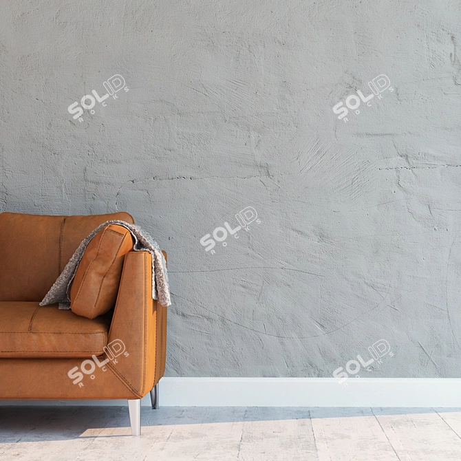 Seamless High Detail Plaster Texture 3D model image 2