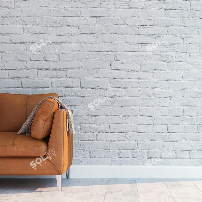 Seamless Detailed Brick Texture 3D model image 2