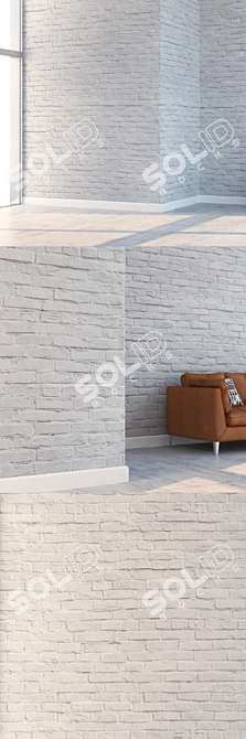 Seamless Detailed Brick Texture 3D model image 3