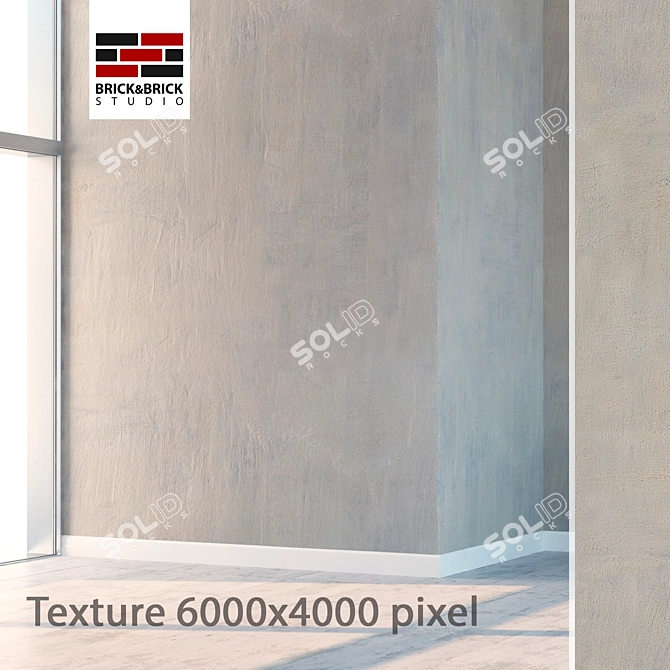 Seamless High-Detail Stucco Texture 3D model image 1