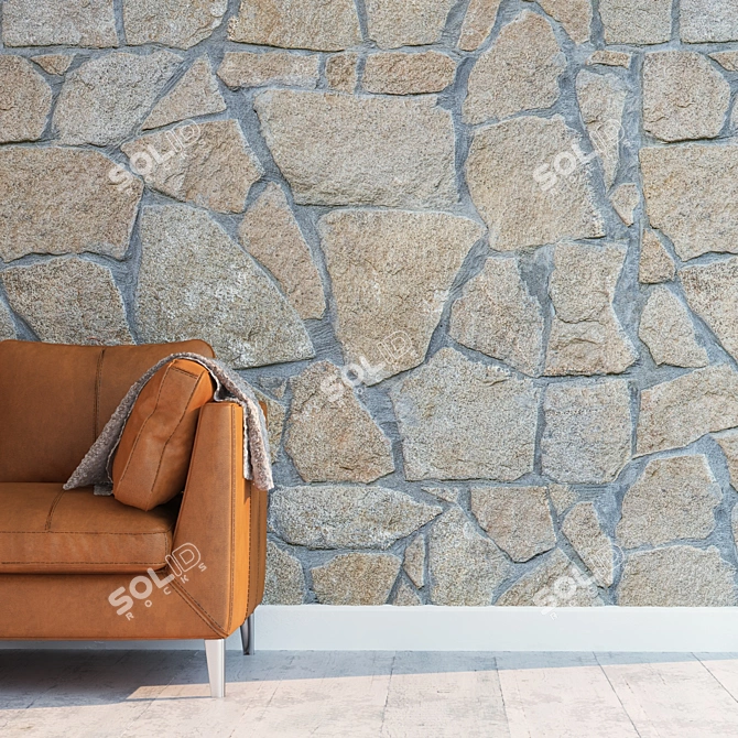 Seamless Detailed Stone Texture 3D model image 2