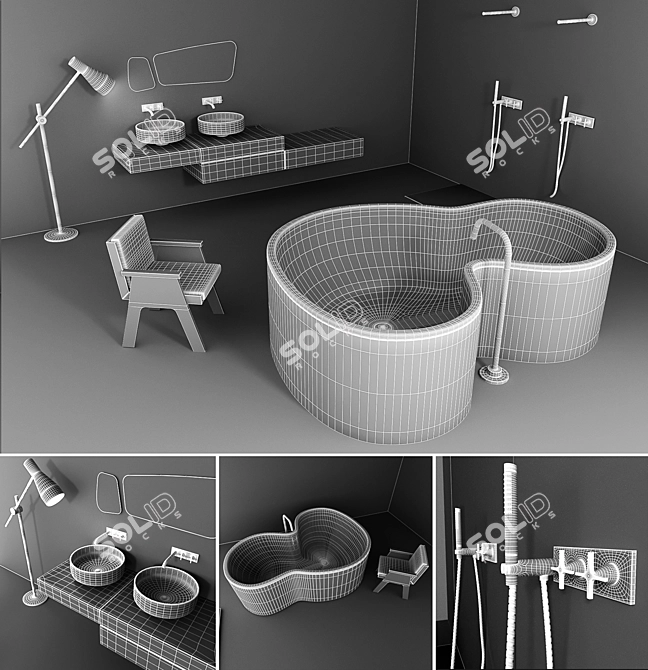Elegant Agape Furniture Collection 3D model image 3