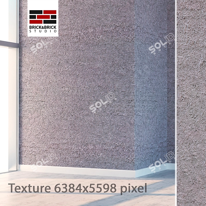 Seamless High Detail Stucco 3D model image 1