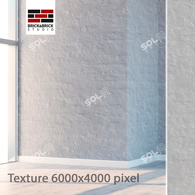 Seamless Relief Plaster 3D model image 1