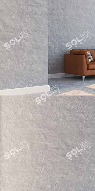 Seamless Relief Plaster 3D model image 3