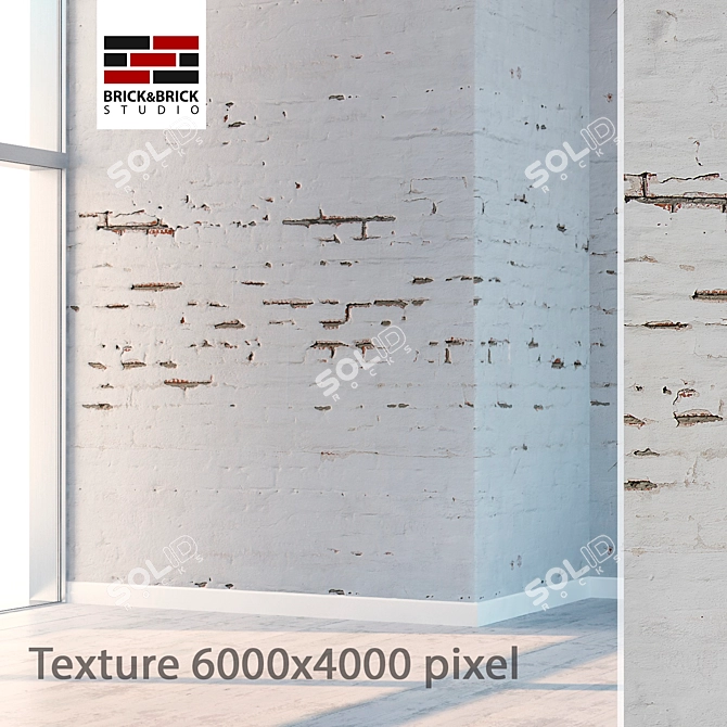 Seamless High Detailed Brick Texture 3D model image 1