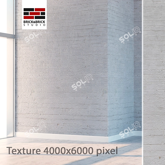 Seamless High Detail Brick 3D model image 1