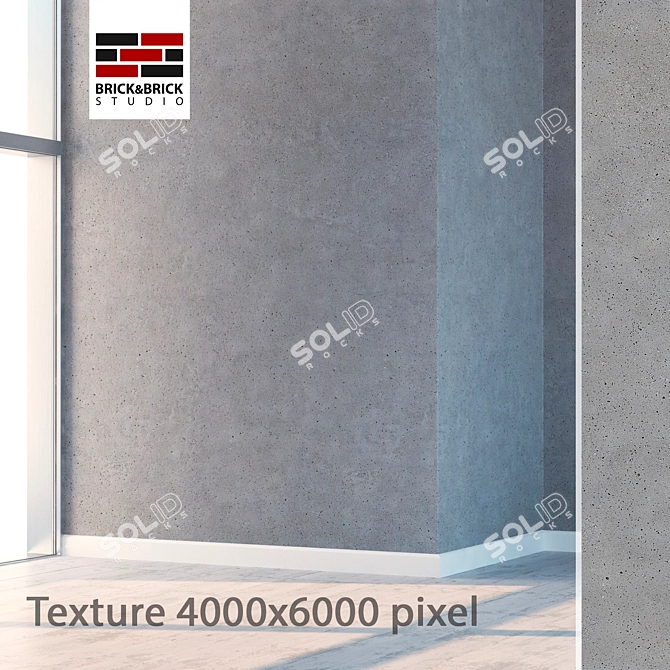 Seamless High Detail Concrete 3D model image 1