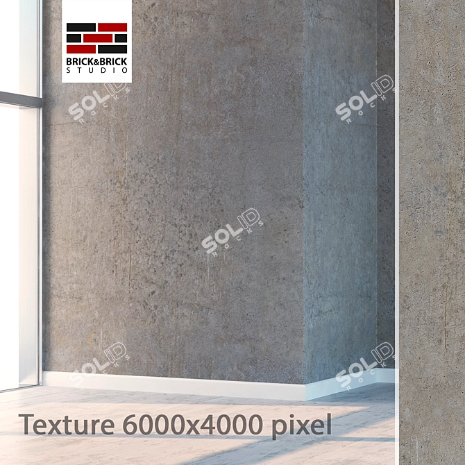 Seamless Concrete Texture Set 3D model image 1