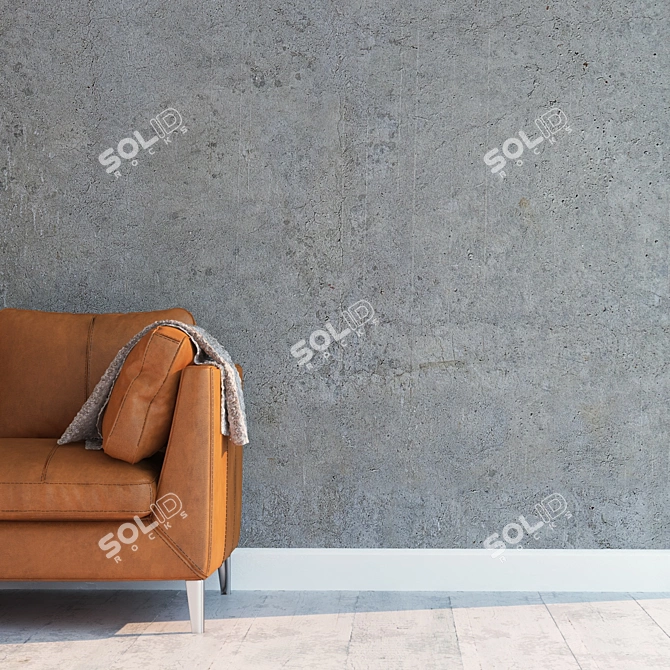 Seamless Concrete Texture Set 3D model image 2