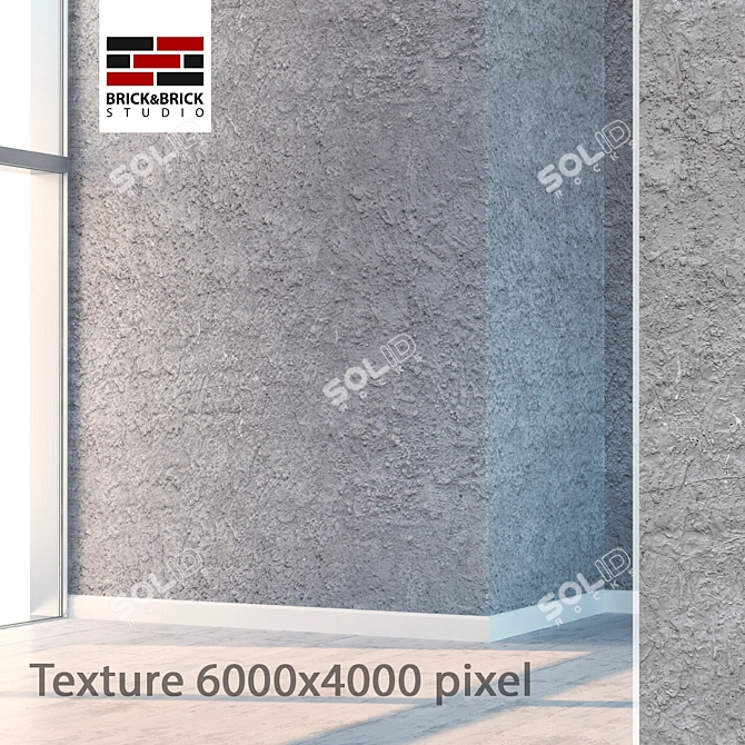 Seamless Plaster Texture Kit 3D model image 1