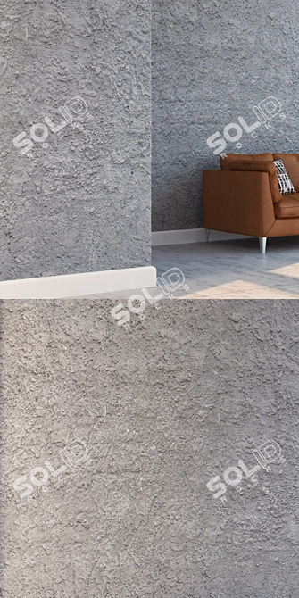 Seamless Plaster Texture Kit 3D model image 3