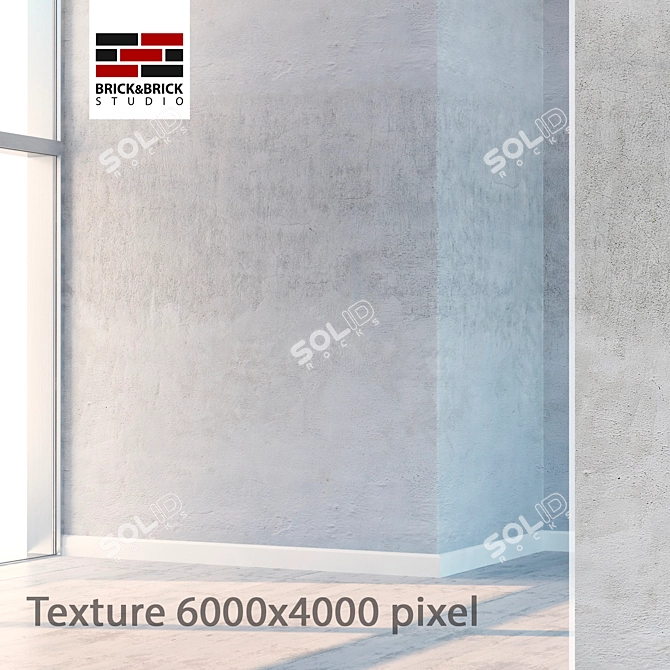 Seamless High-Detail Stucco Texture 3D model image 1