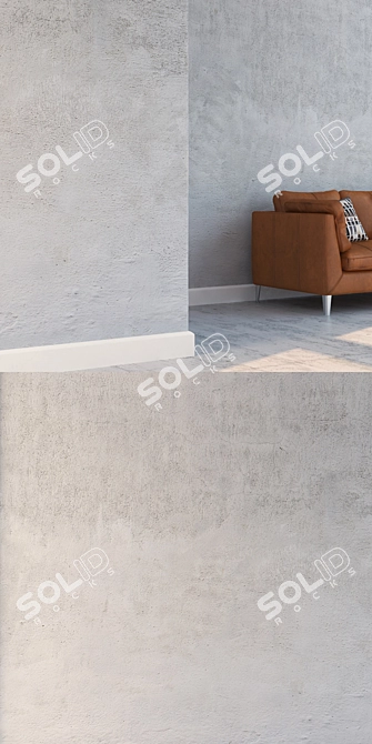 Seamless High-Detail Stucco Texture 3D model image 3