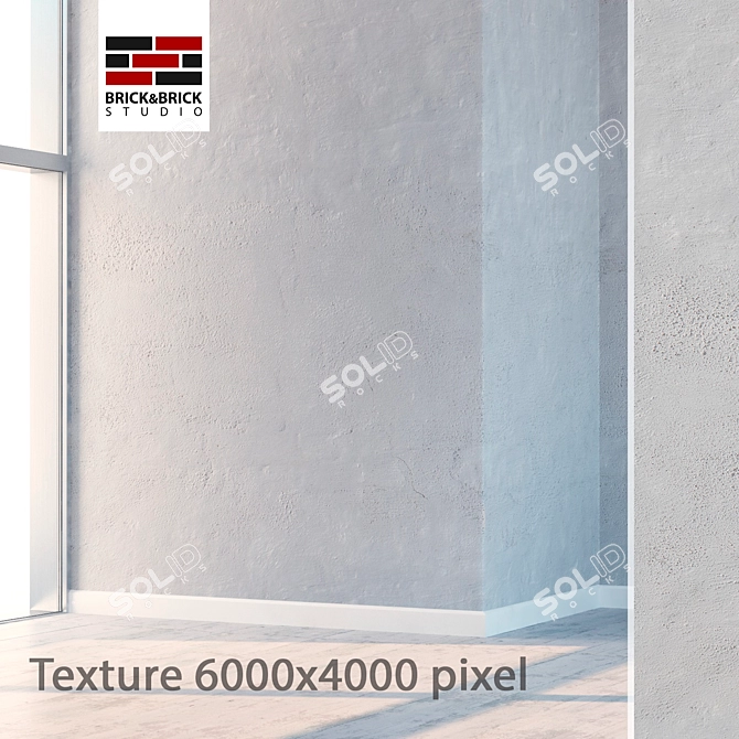 Seamless High-Detail Stucco 3D model image 1