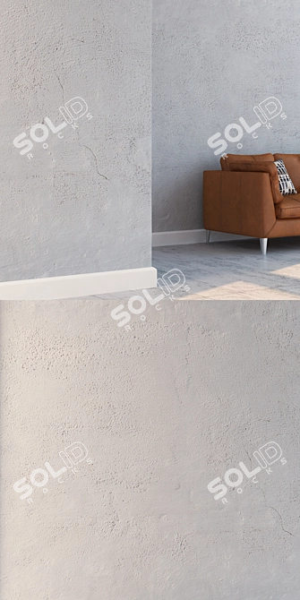 Seamless High-Detail Stucco 3D model image 3