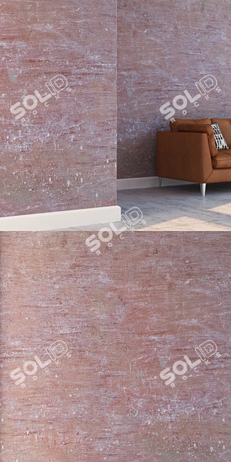 Seamless High Detail Plaster 3D model image 3