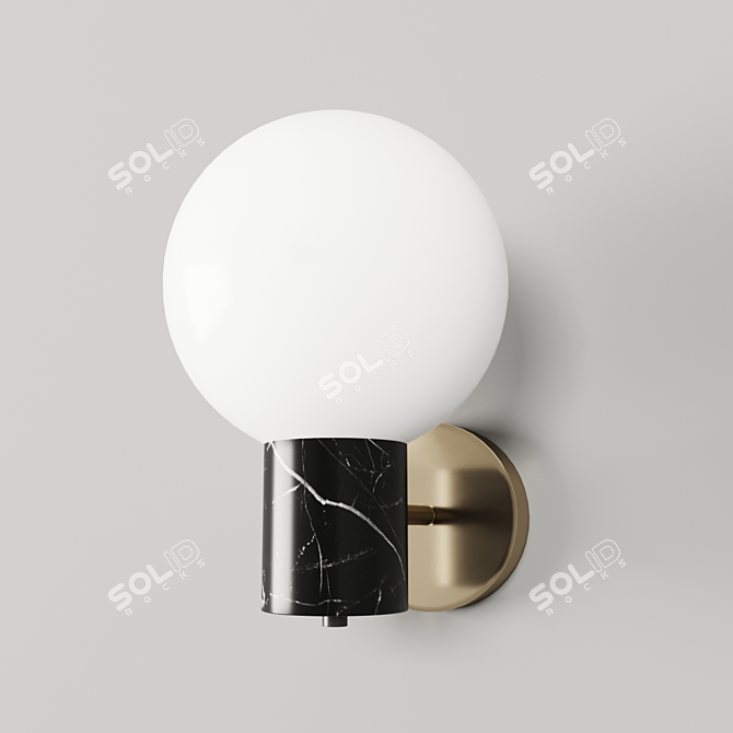 Modern 1-Light Bohrer Sconce 3D model image 1