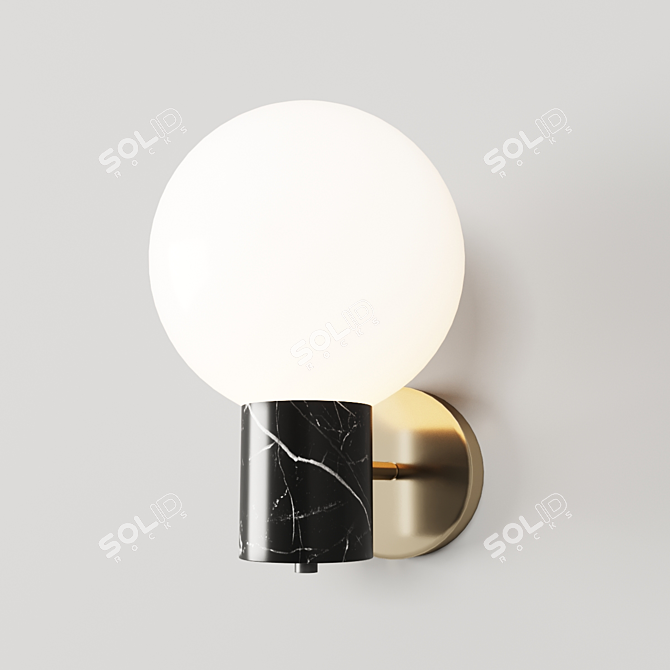 Modern 1-Light Bohrer Sconce 3D model image 2