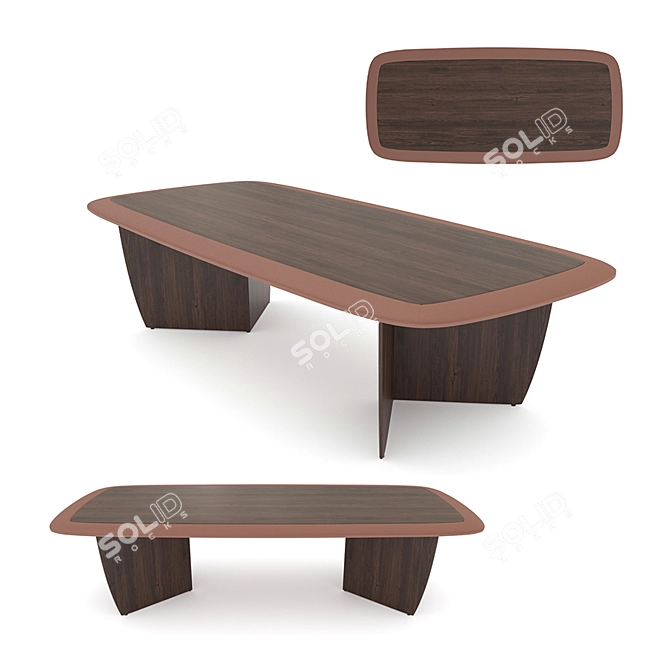 Elegant Harmony: NEL Meeting Table 3D model image 1