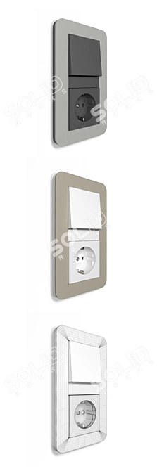 Gira E3 Switches & Outlets 3D model image 2