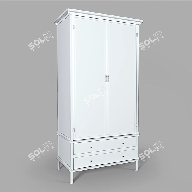 Urban Industrial Loft Wardrobe 3D model image 3