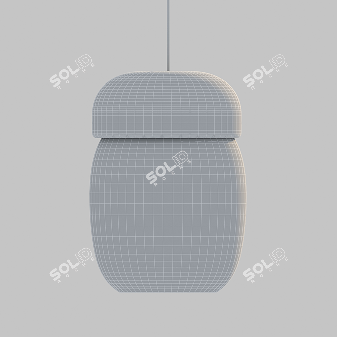 Vibrant Acorn Sculpted Lamp 3D model image 2