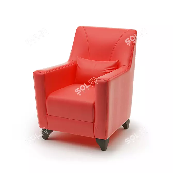 Kanzas Armchair: Comfortable and Stylish 3D model image 1