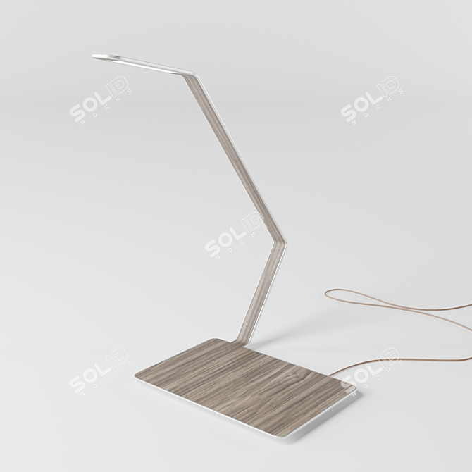 Luxe Illumination: Lanx Table Lamp 3D model image 2
