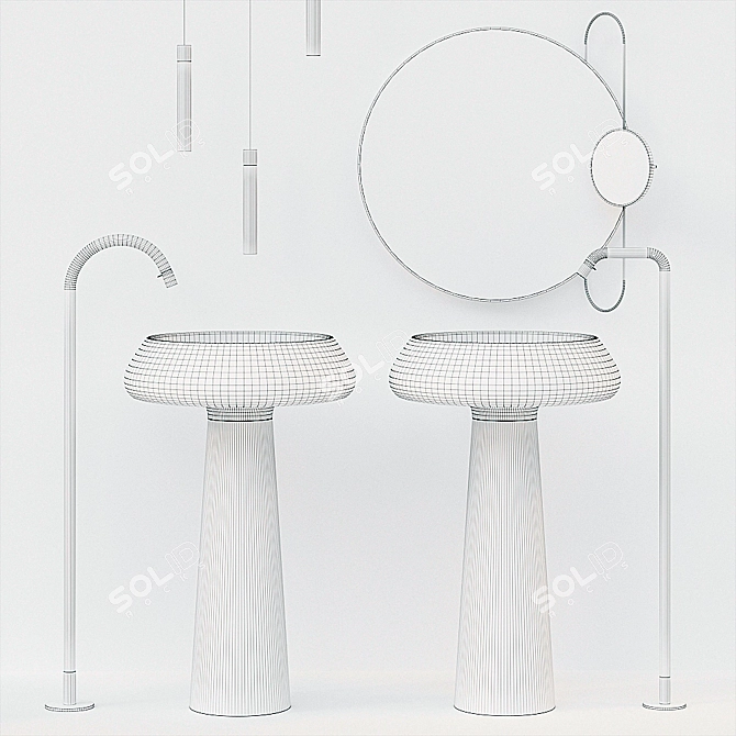 Agape Bjhon 2: Innovative and Functional Washbasin 3D model image 3