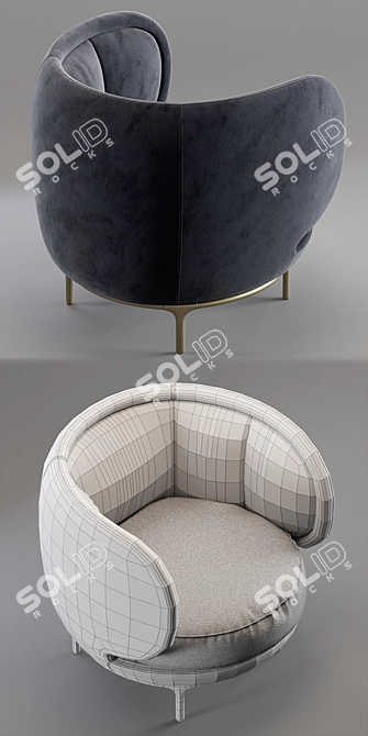 Vuelta 80: Stylish Designer Armchair by Wittmann 3D model image 3