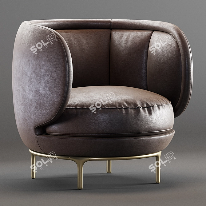 Vuelta 80 Leather Armchair by Wittmann 3D model image 1