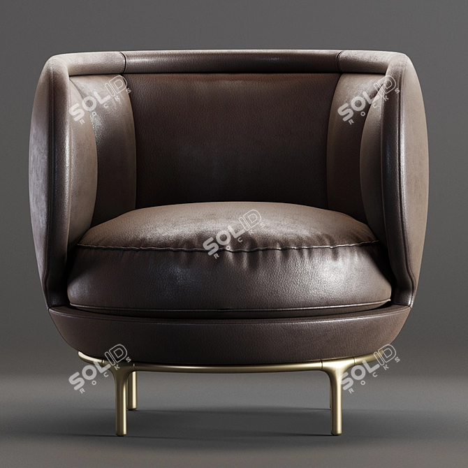 Vuelta 80 Leather Armchair by Wittmann 3D model image 2