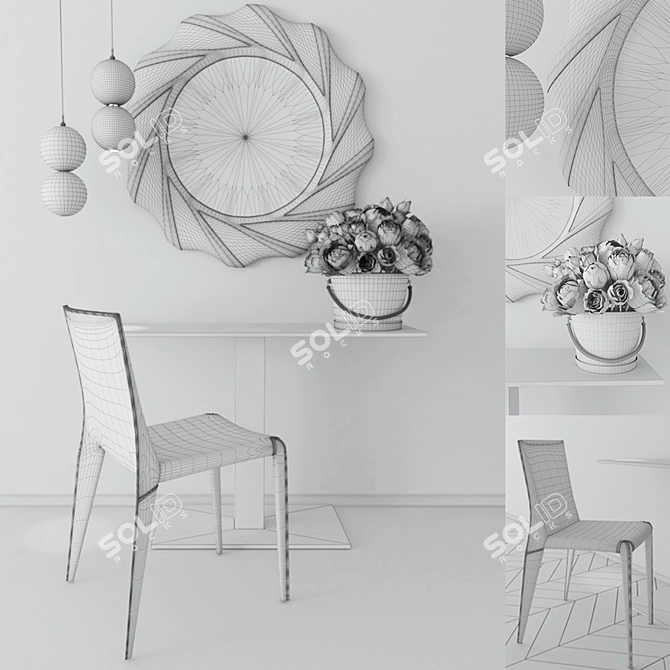 Elvis Console: Elegant Stainless Steel Base 3D model image 2