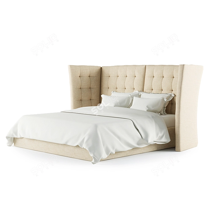 Elegant Felice Bed 180 3D model image 1