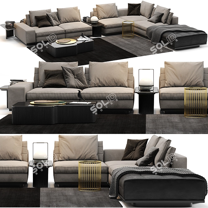 Modern Minotti Lawrence Sofa 3D model image 1