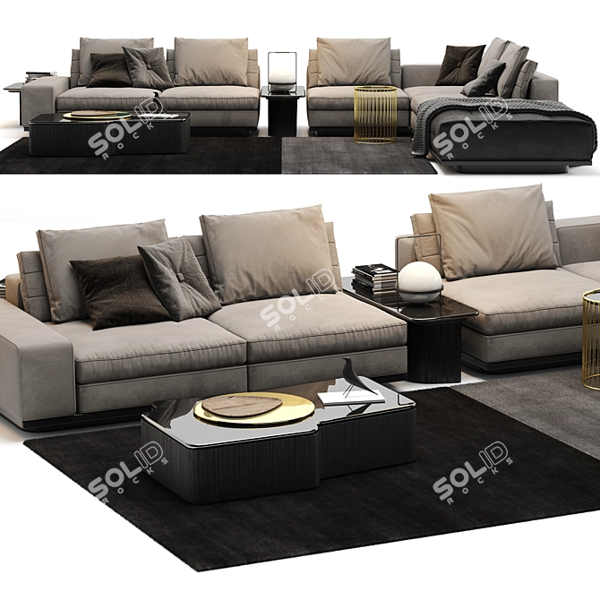 Modern Minotti Lawrence Sofa 3D model image 2